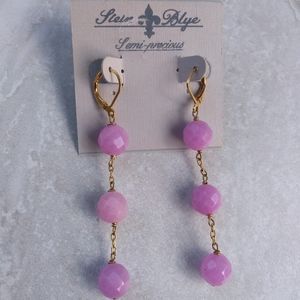 Stein Blye lavender color stone earrings